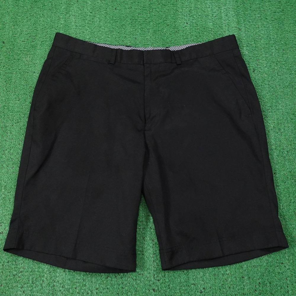 Murano Performance Shorts Mens 38 Black Polyester Microfiber Pockets 10 Inseam